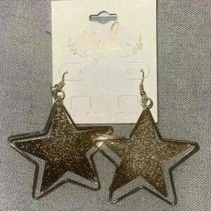 Gold Star Earrings NWT